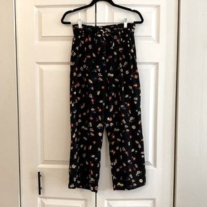 Vintage Zara Floral Wide-Leg Pants